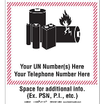 Lithium Battery Handling Marking with Tab, Paper