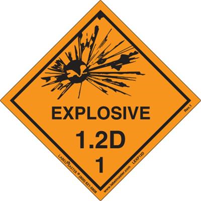 Explosive 1.2 D Label, Paper, 500ct Roll