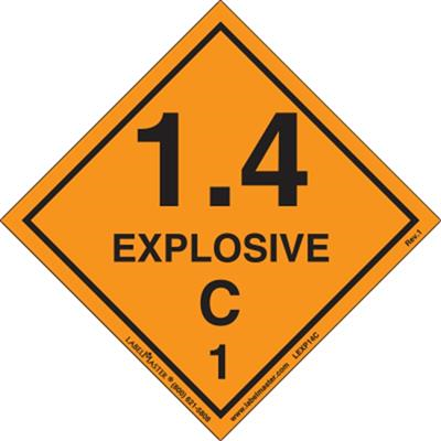 Explosive 1.4 C Label, Paper, 500ct