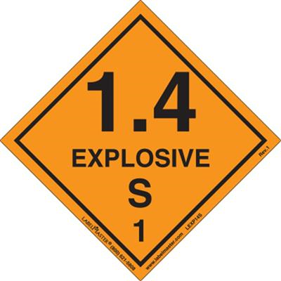 Explosive 1.4 S Label, Paper, 500ct