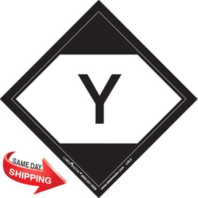 Limited Quantity Label, Y, PVCF, 25 pack