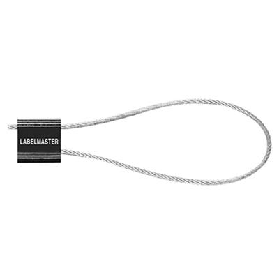 14" Cable Lock Seals, 3mm x 20cm, Custom, Black