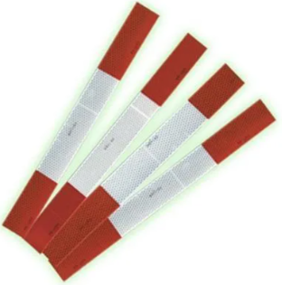 Rear End Trailer Kit Red White Tape, 18" Strips