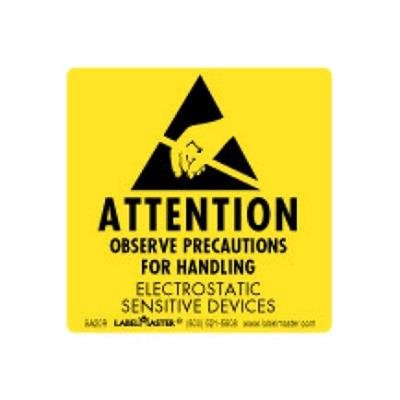 Attention Observe Precautions For Handling Label - Paper, 2" x 2"