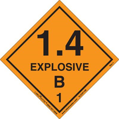 Explosive 1.4 B Label, Vinyl, 500ct