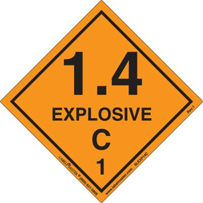 Explosive 1.4 C Label, Vinyl, 500ct