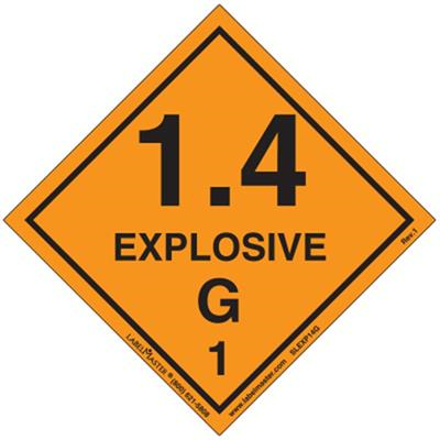 Explosive 1.4 G Label, Vinyl, 25ct