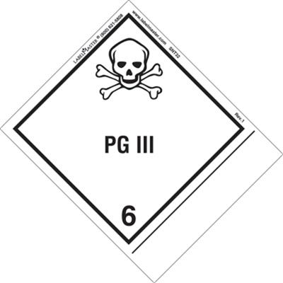 PG III Label, Blank, Shipping Name, Paper w Standard Tab