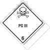 PG III Label, Blank, Shipping Name, Paper w Standard Tab