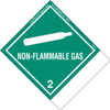 Non-Flammable Gas Label, Blank, Paper Standard Tab
