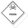 Poison Label, Blank, Shipping Name, Paper w Standard Tab