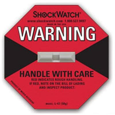 Shockwatch Damage Indicator, 50G, Red