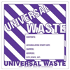 Universal Waste Label, Generator Info, Stock PVC Free Film