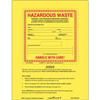 Standard Waste Label for 12mm UN/NA, Laser Vinyl, 100 Sheet Pack