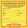 New Jersey Waste Label for 12mm UN/NA, Stock, PVC Free Film, 100 Pack