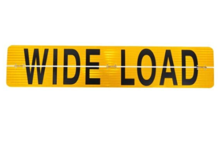 Reflective Hinged Aluminum Wide Load Sign