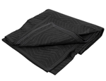 80 x 72 Inch Black Moving Blanket with Zig-Zag Stitching