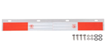 Aluminum Mud Flap Hanger Plate with Reflective Tape for Semi Trucks & Trailers