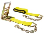 4 in x 30 ft Ratchet Strap with Chain Anchors