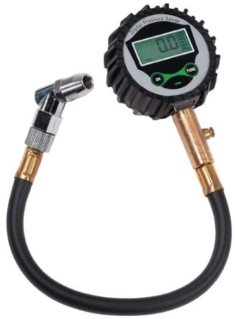 Digital Tire Pressure Gauge with 10 inch Rubber Hose