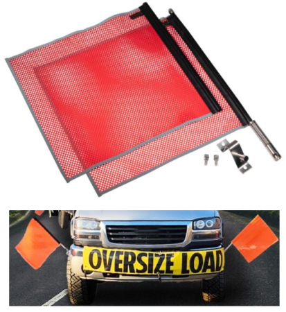Quick Release 18 x 18 in Jersey Mesh Safety Flag