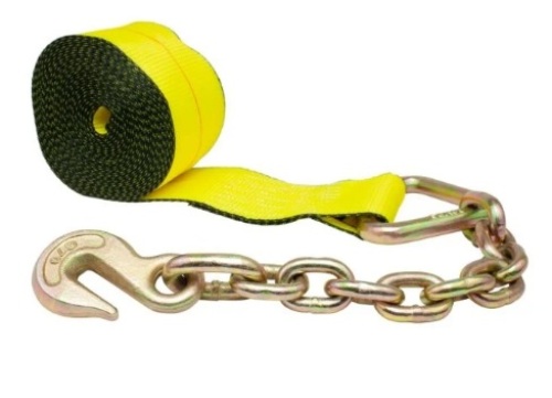 3 in x 30 ft Winch Strap with Chain Anchor