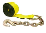 3 in x 30 ft Winch Strap with Chain Anchor