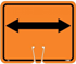 Safety Cone Double Arrow Sign