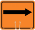 Right Arrow Safety Cone Sign