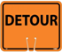 Safety Cone Detour Sign