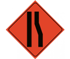 Reflective Roll Up Merge Left Lane Sign