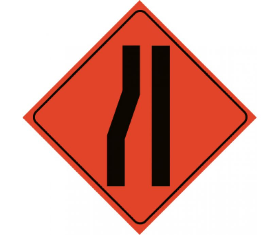 Reflective Roll Up Merge Right Lane Sign