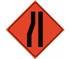 Reflective Roll Up Merge Right Lane Sign