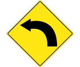 Left Arrow Traffic Sign