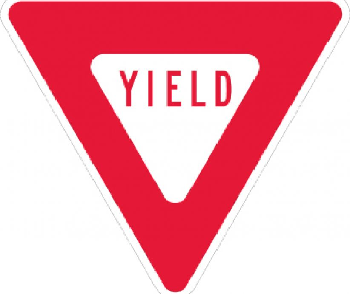 Heavy Duty Reflective Aluminum Yield Sign 30" x 30"