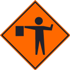 Flagger Graphic Sign