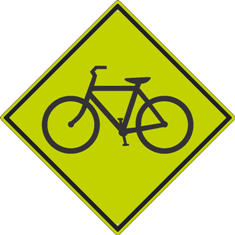 Bike Crossing Sign - Diamond Grade
