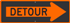 Detour with Right Arrow Sign