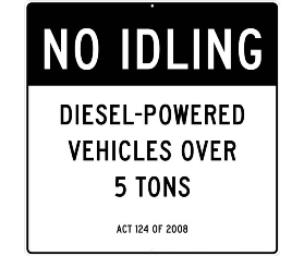 No Idling Traffic Sign