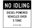 No Idling Traffic Sign