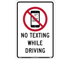 No Texting While Driving Traffic Sign Reflective Aluminum