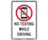 No Texting While Driving Traffic Sign