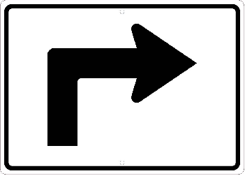 advance turn right arrow sign arrow signs tm501j arrow sign