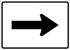 Reflective Aluminum Auxiliary Arrow Right Sign