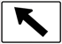 High Intensity Reflective Auxiliary Diagonal Arrow Left Sign