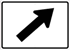 Reflective Aluminum Auxiliary Diagonal Arrow Right Sign