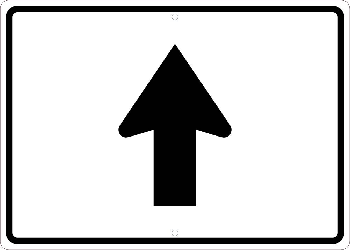 High Intensity Reflective Auxiliary Arrow Straight Sign