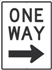 Reflective Aluminum One Way w Right Arrow Graphic Sign