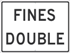 Fines Double Sign - Reflective Aluminum