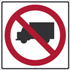 No Trucks Sign with Graphic - Reflective Aluminum